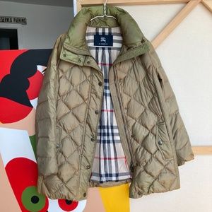 Burberry Down Green Puffer Woman’s Zip Up Jacket